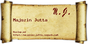 Majszin Jutta névjegykártya